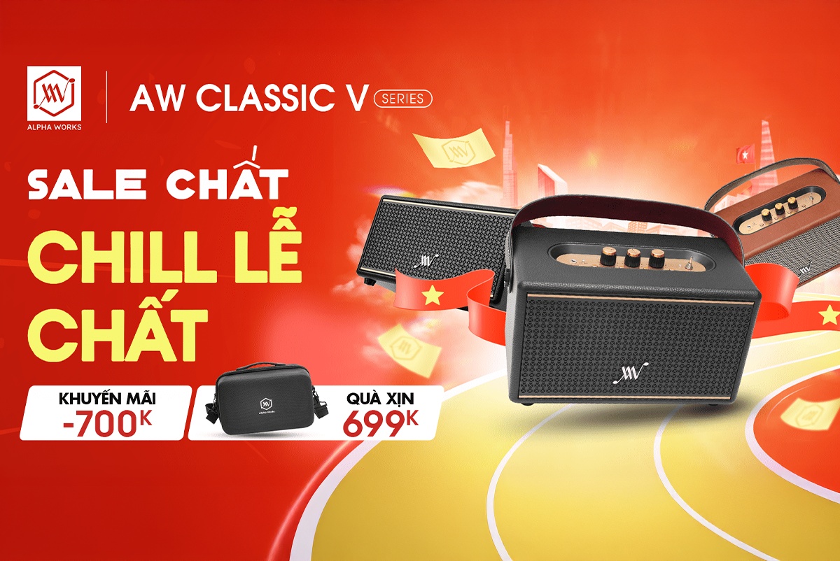 LOA BLUETOOTH VI VU LỄ 30/4-1/5 SALE LỚN VỚI ALPHA WORKS CLASSIC V