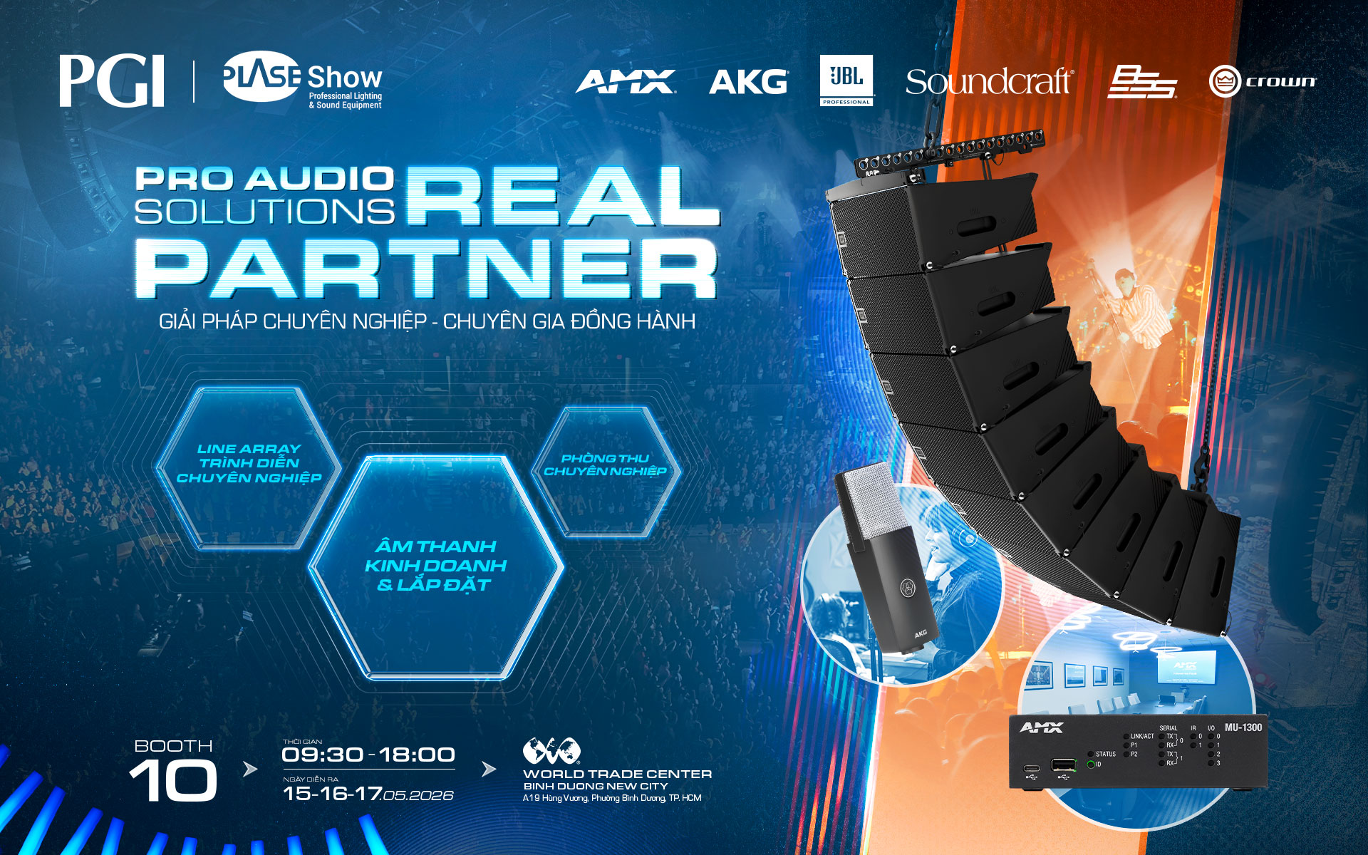 PGI mở rộng vai trò nhà cung cấp Pro Audio Solutions tại PLASE Show 2026