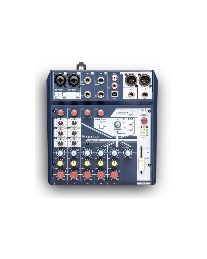 Mixer analog SOUNDCRAFT NOTEPAD-8FX - Hàng Chính hãng PGI