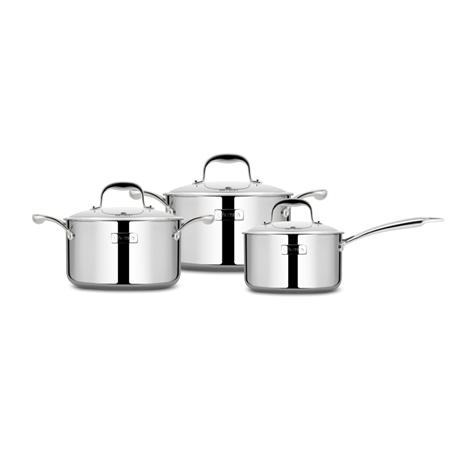 Bộ Nồi Inox Cao Cấp 3 Lớp Đáy Liền Trimax Xs El-3743 Size 16, 20, 24cm