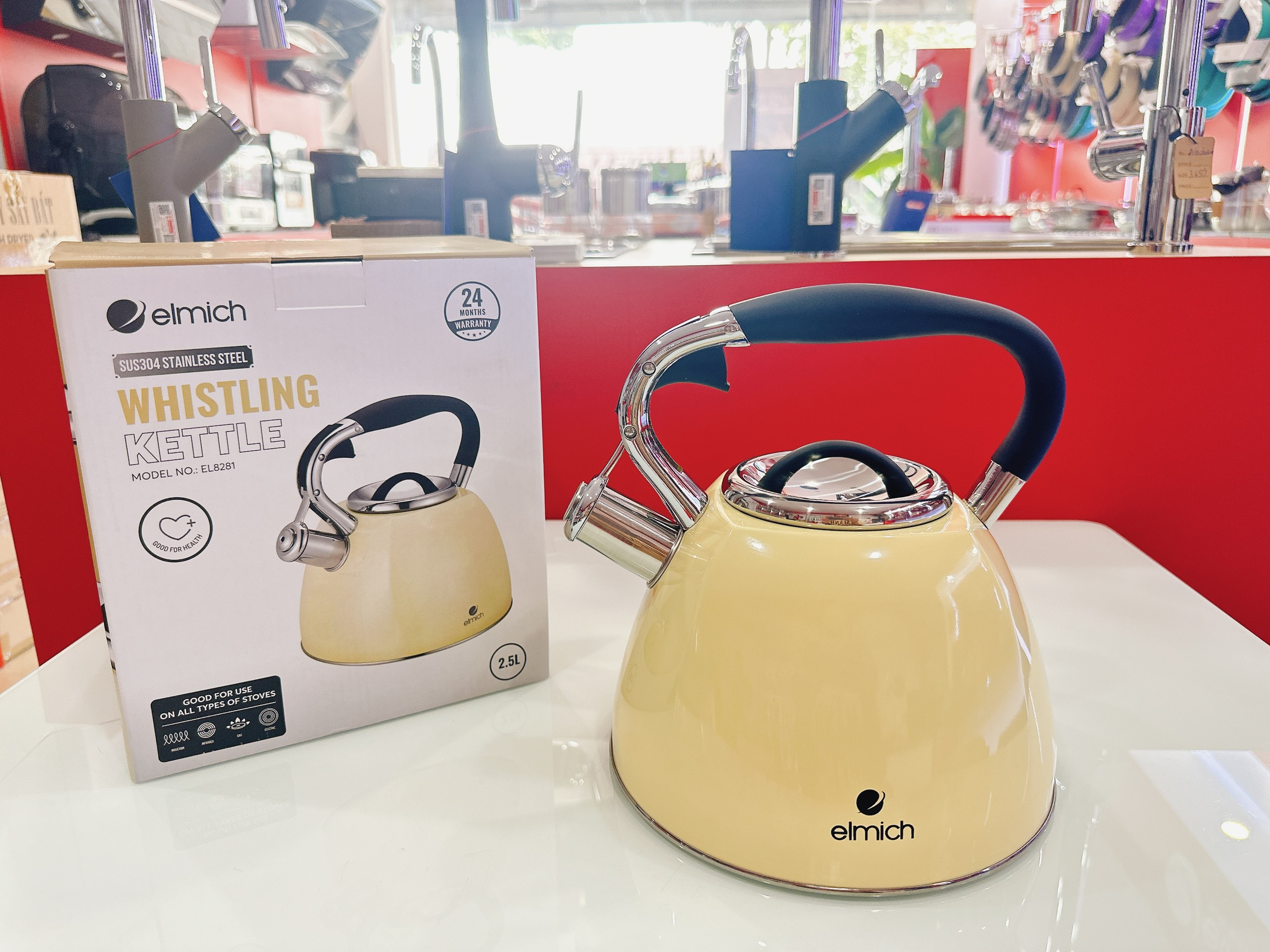 Ấm đun nước inox cao cấp Elmich 2.5L EL8281