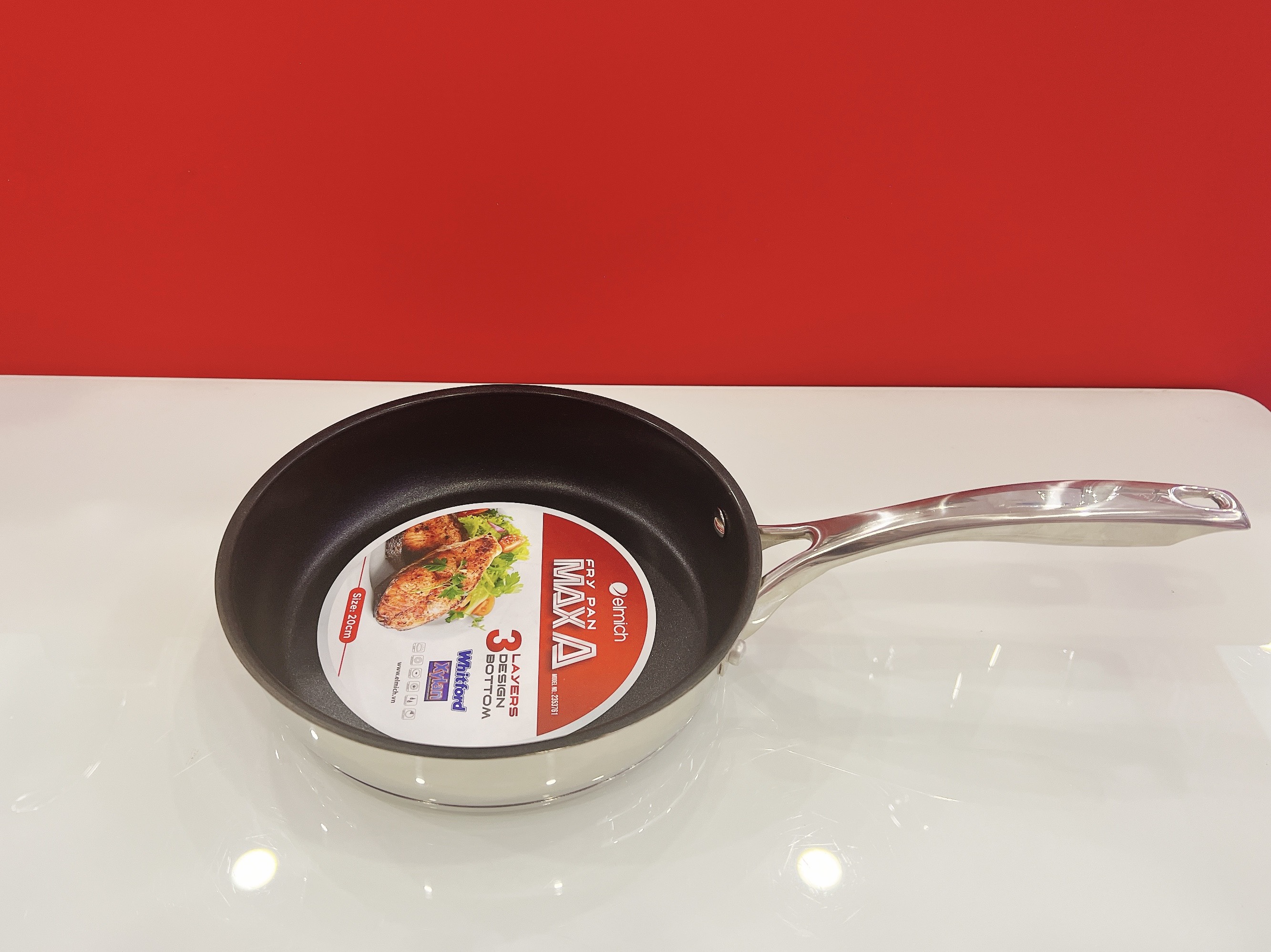 Chảo Elmich Inox Chống Dính 3 Đáy Max A EL3761 size 20cm