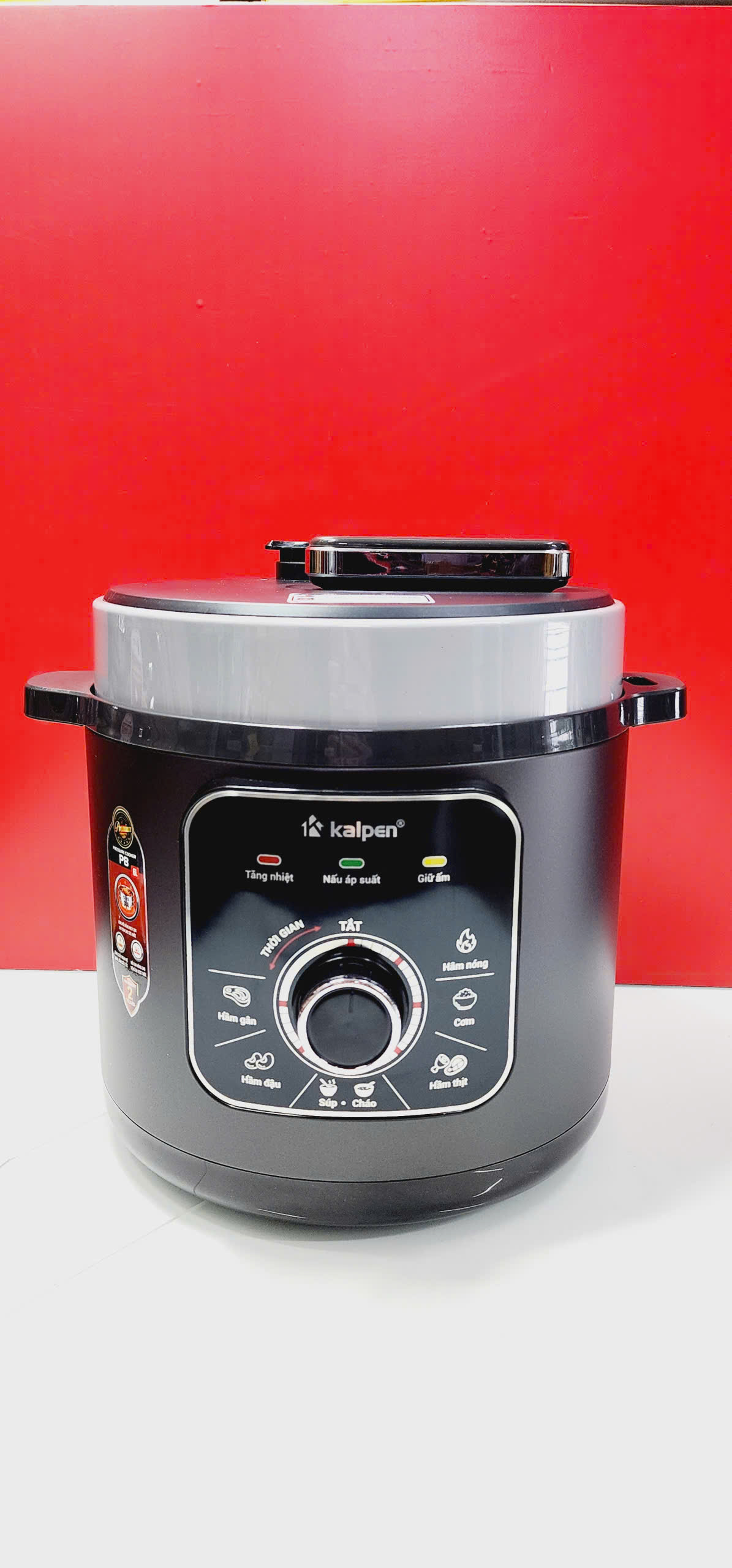 Nồi áp suất điện lòng nồi inox 304 Kalpen P8 6L