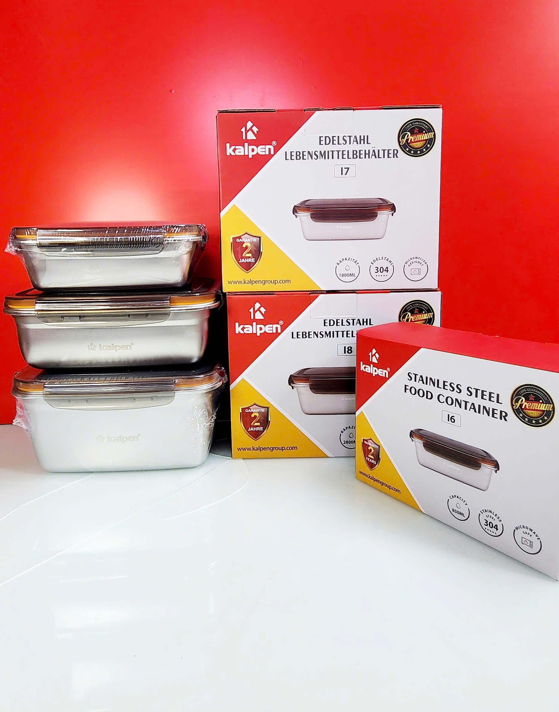 Hộp đựng thực phẩm Inox 304 dùng lò vi sóng Kalpen I6-I7-I8