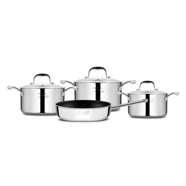 Bộ Nồi Inox Cao Cấp 3 Lớp Đáy Liền Trimax Xs El-3744 Size 18, 20, 24, Chảo 26cm