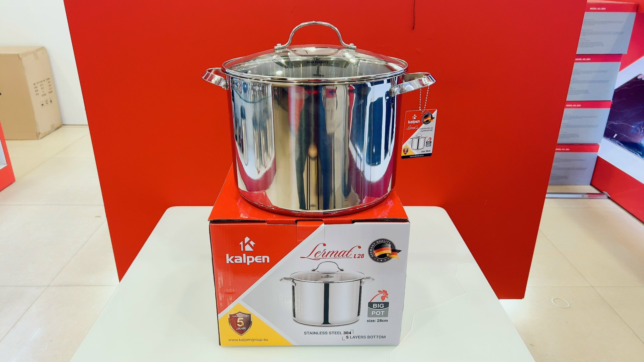 Nồi luộc gà Inox đáy 5 lớp Kalpen Lermat