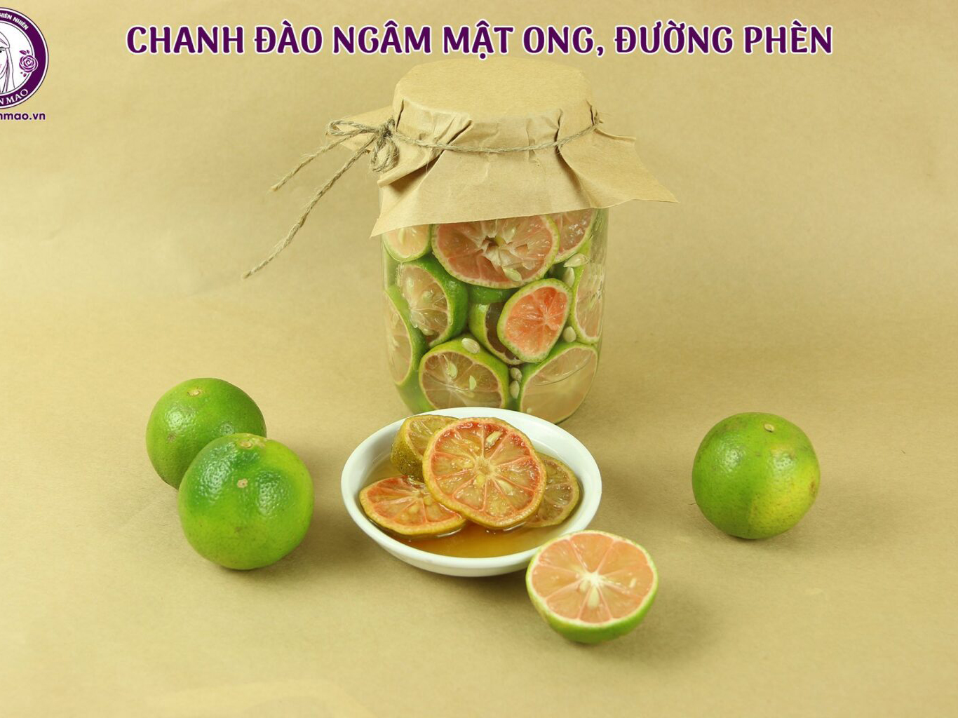 Chanh đào ngâm mật ong đường phèn mật mía Nghệ An