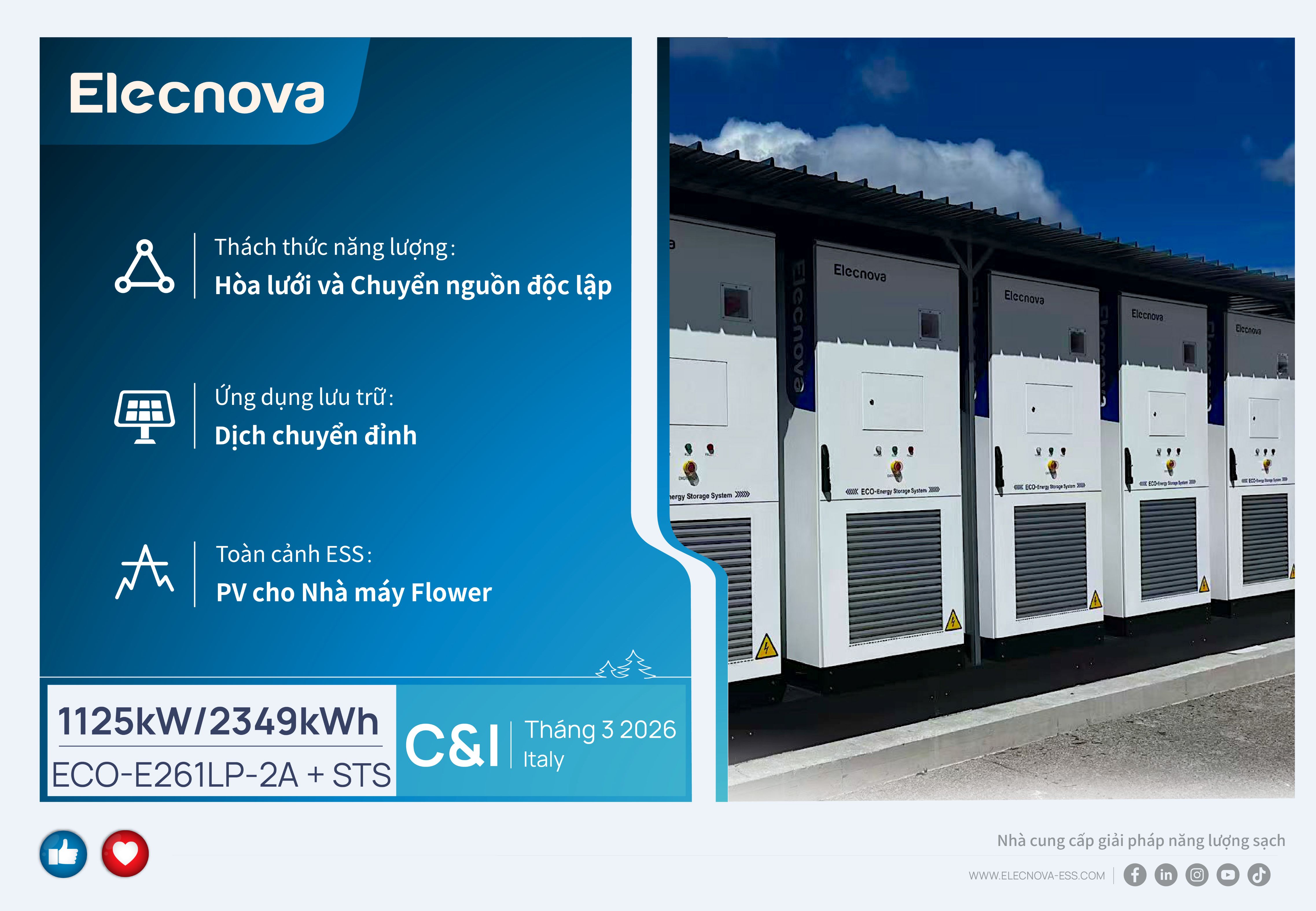 Điểm Lại Các Dự Án ESS Tiêu Biểu Cho Khối Thương Mại & Công Nghiệp (C&I)