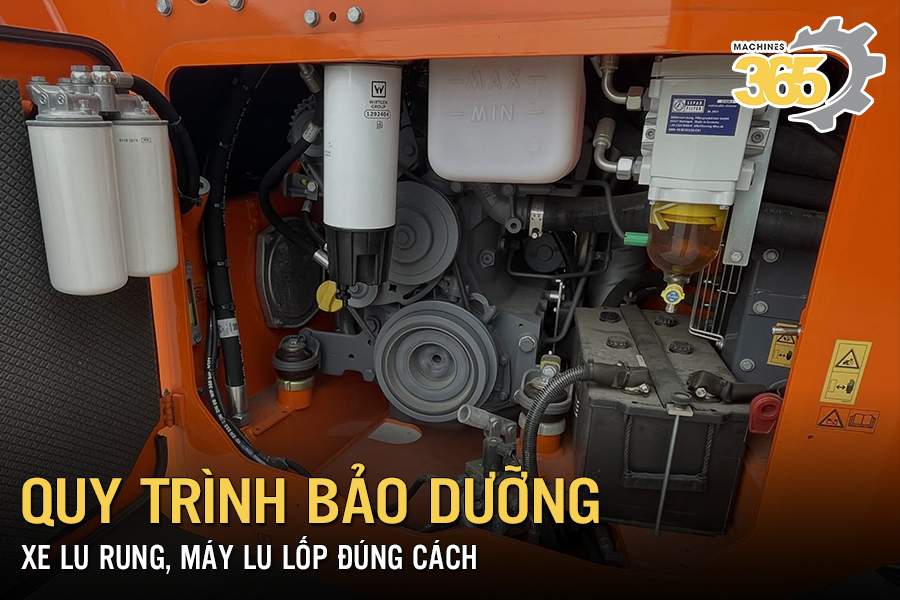 Quy trình bảo dưỡng xe lu rung, máy lu lốp đúng cách