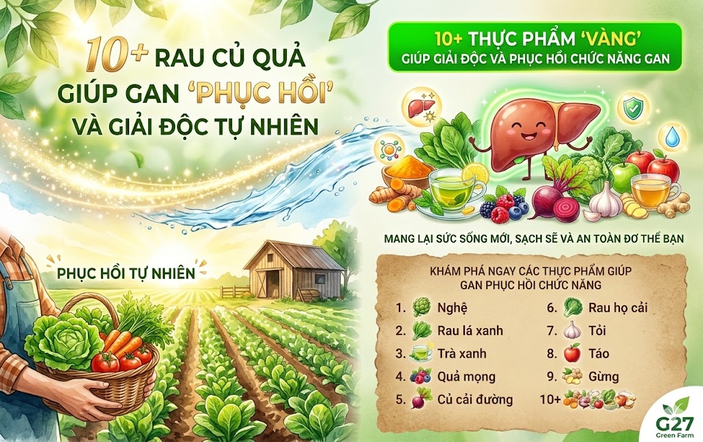 10+ thực phẩm giúp gan phục hồi tự nhiên