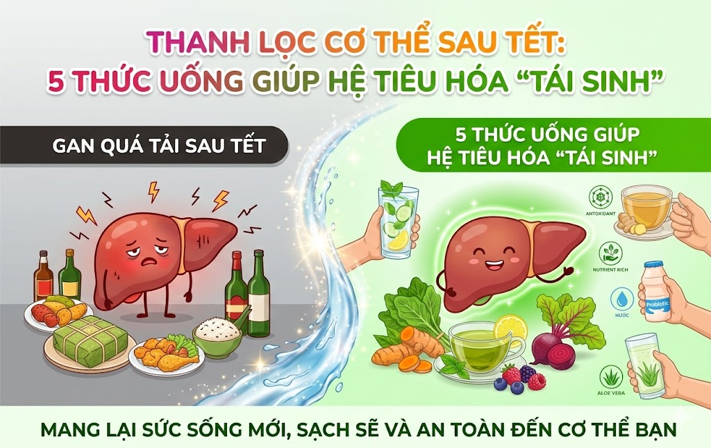 Khám phá ngay 5 thức uống tự nhiên giúp hệ tiêu hóa 