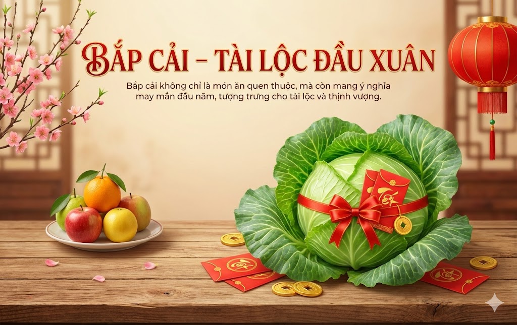 Bắp cải không chỉ là món ăn quen thuộc, mà còn mang ý nghĩa may mắn