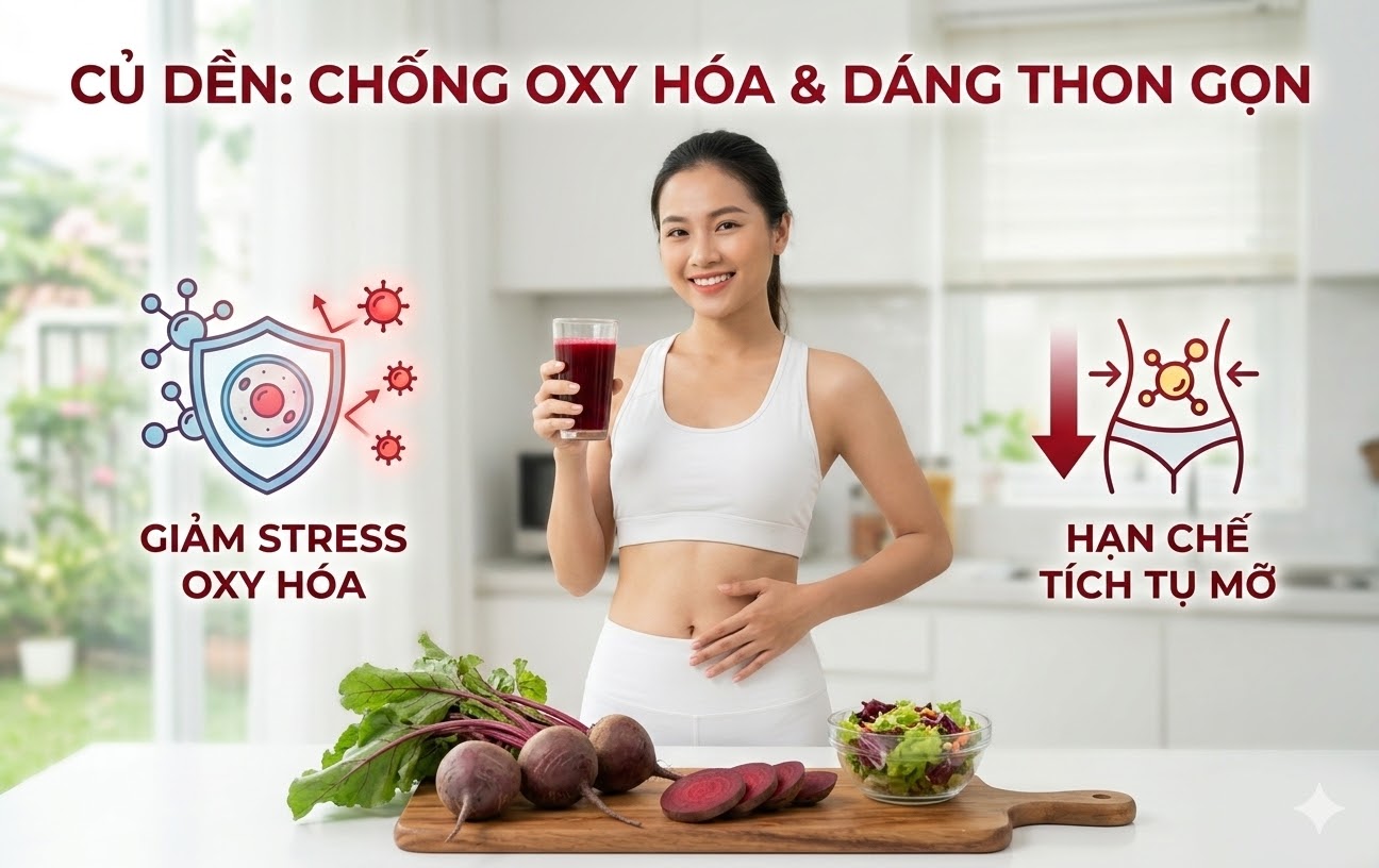 Củ dền có thể hỗ trợ giảm cân và giảm tích mỡ