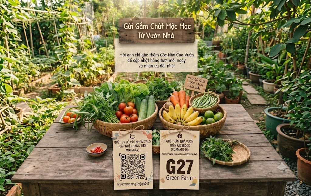 Rau tươi từ G27 Green Farm đến bạn
