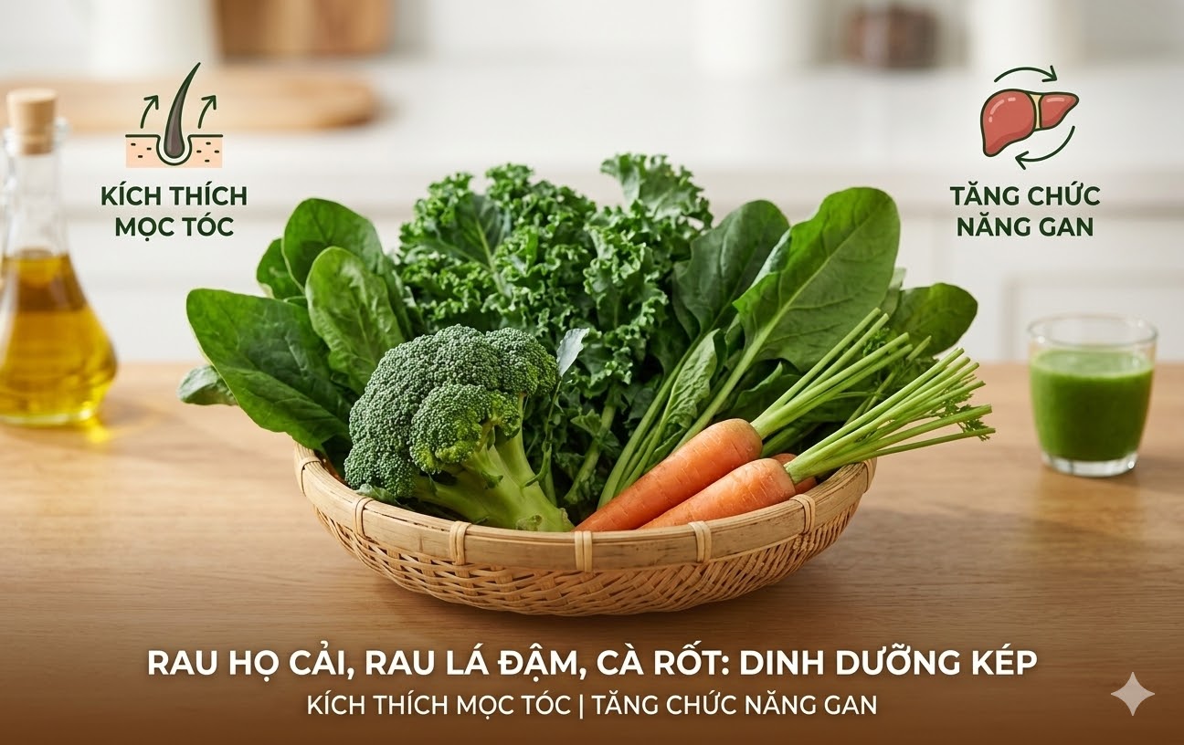 Bí Mật Dinh Dưỡng: Gan Khỏe, Tóc Dày