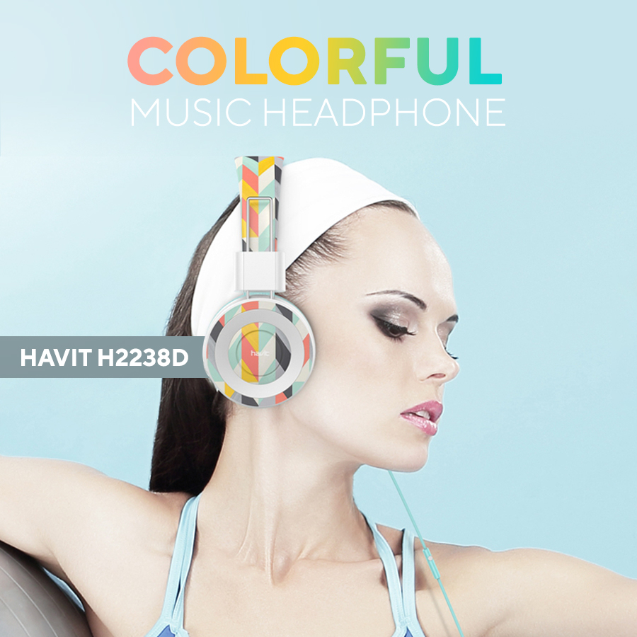 Tai nghe Headphone Havit H2238D, Đa màu sắc, Driver 40mm Âm thanh Sống Động - Chính Hãng BH 12 Tháng Dizigear