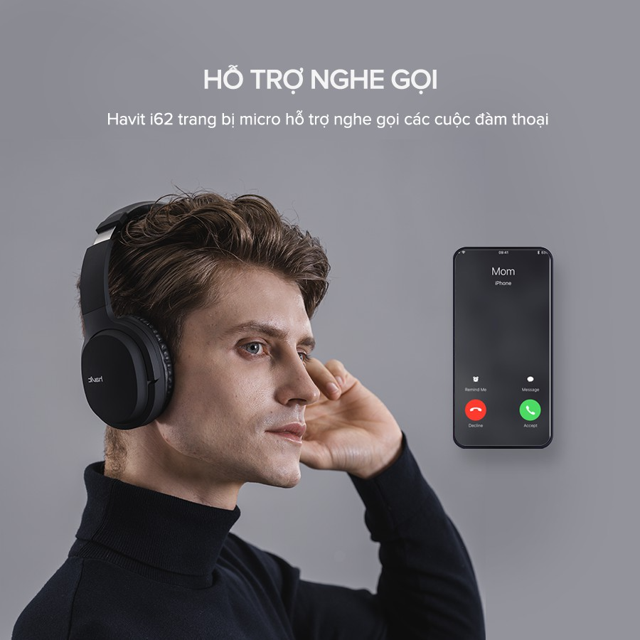 Tai Nghe Bluetooth Headphone HAVIT i62 - Hàng Chính Hãng