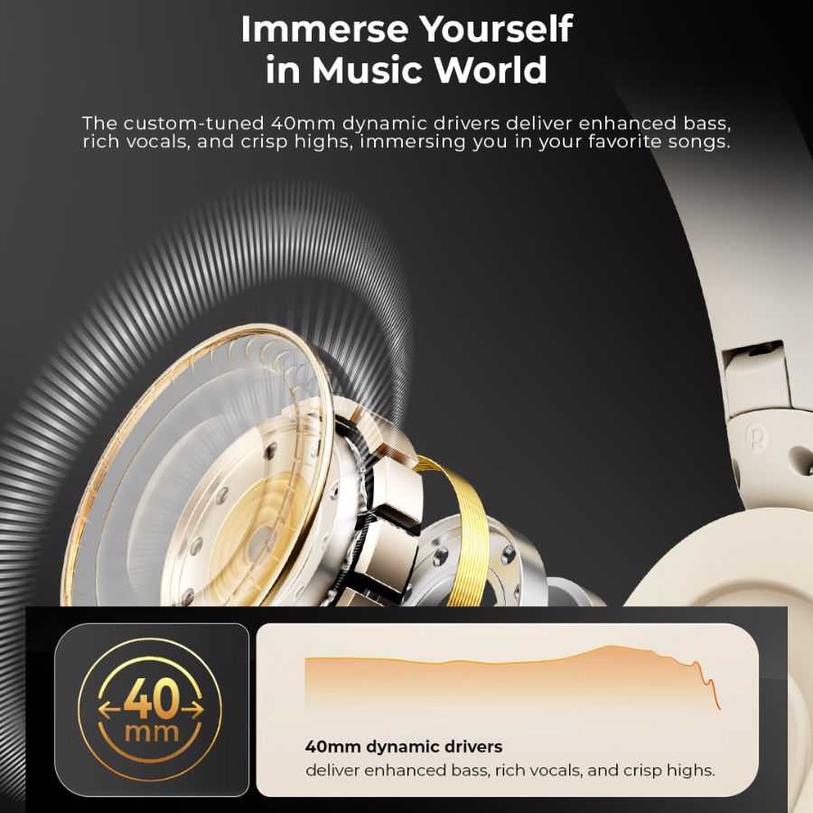 Tai Nghe Headphone Bluetooth HAVIT H612BT, Âm thanh Stereo, Nghe Đến 50 giờ, App Havit Life - Hàng Chính Hãng