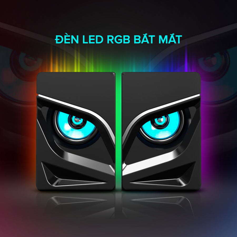 Loa Gaming RGB HAVIT SK708, Âm Thanh Stereo 2.0, 7 Chế Độ Màu RGB, Cống Suất 2x3W