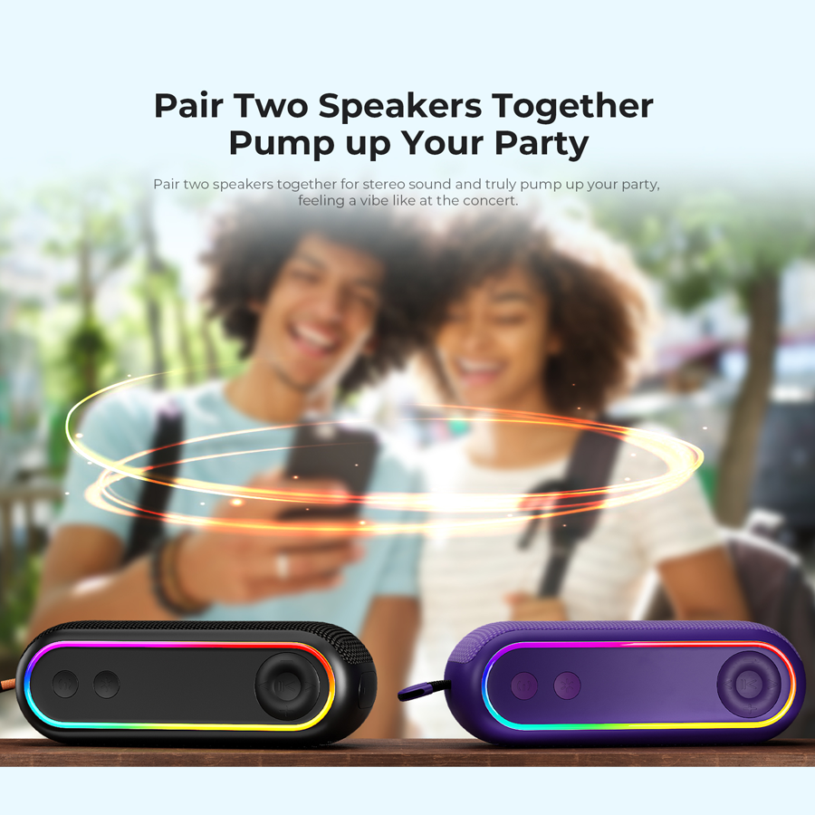 Loa Bluetooth HAVIT SK810BT, BT 5.3, Công Suất 7W*2, Kháng IPX5, Âm Thanh Vòm Sống Động, Nghe Đến 8H - Hàng Chính Hãng