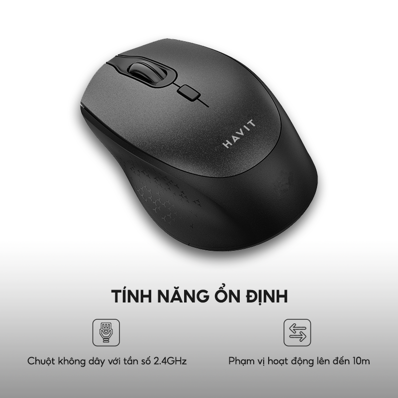 Chuột Không Dây HAVIT MS56GT 3 Chế Độ DPI, Tích Hợp 4 Nút Điều Chỉnh - Chính Hãng BH 12 Tháng Dizigear