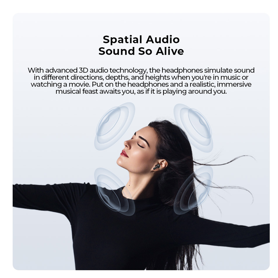 Tai Nghe TWS HAVIT SPACE NC01T, BT 6.0, Hybrid ENC + ANC -45dB, App Havit Life, Nghe Nhạc Đến 30H - Hàng Chính Hãng