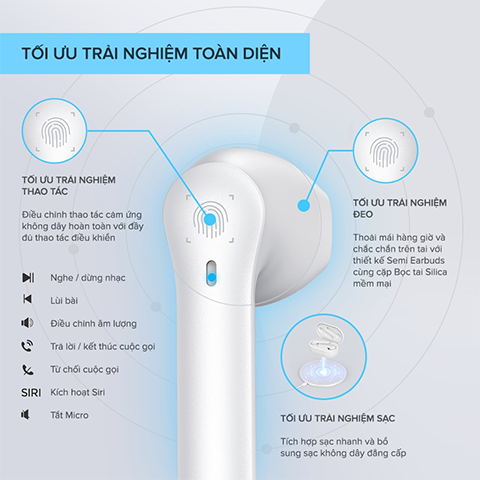 Tai Nghe True Wireless MPOW MX3 - Hàng Chính Hãng