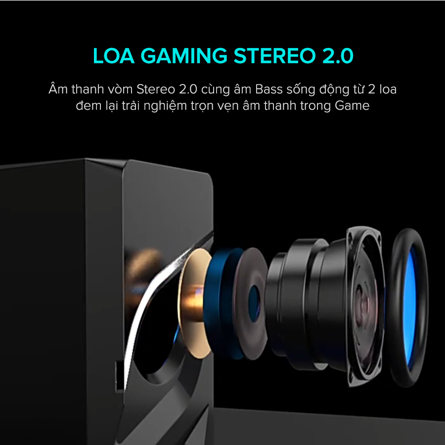 Loa Gaming RGB HAVIT SK708, Âm Thanh Stereo 2.0, 7 Chế Độ Màu RGB, Cống Suất 2x3W