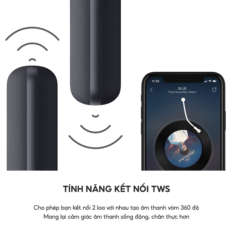 Loa Bluetooth HAVIT M69 Công Suất 2x8W, BT 5.0, Màng Loa 48mm, Kháng IPX7, Nghe Đến 25H - Chính Hãng BH 12 Tháng Dizigear