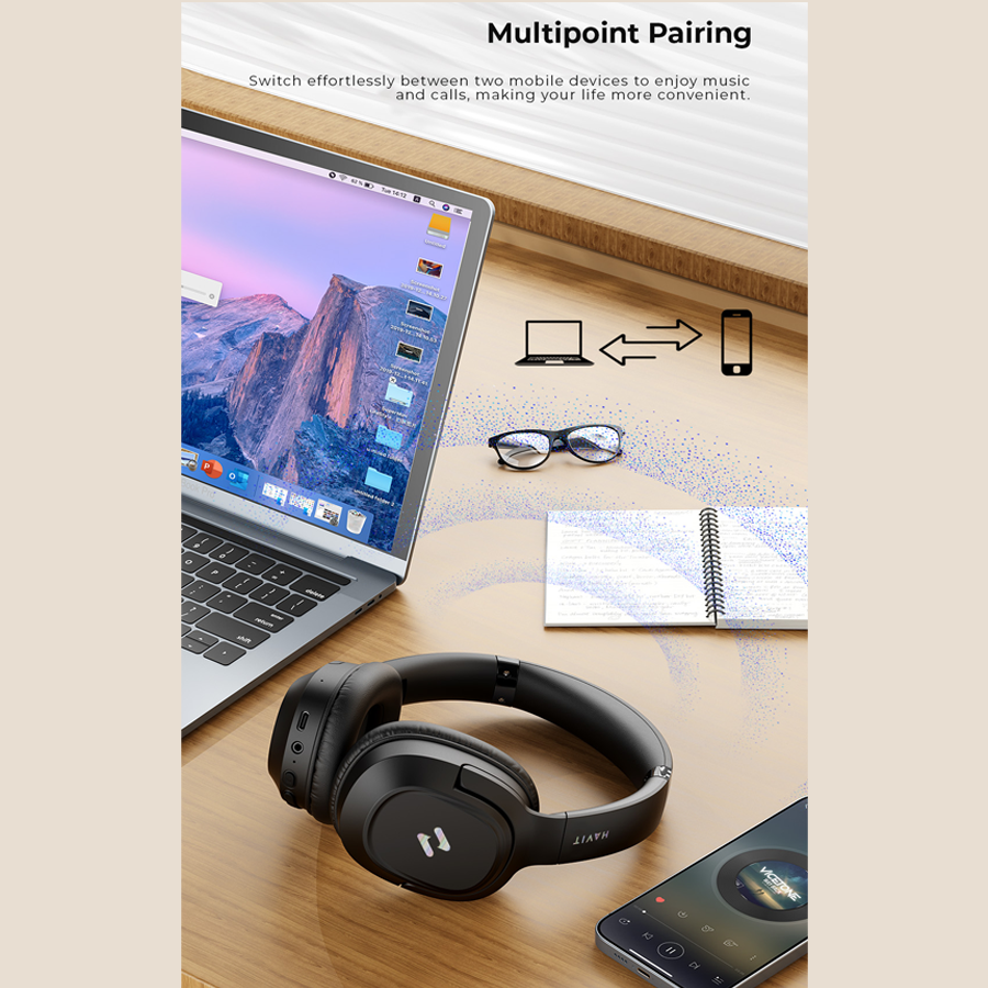 Tai Nghe Headphone Bluetooth LIFE NC02H, BT 5.4, Driver 40mm, ANC -30dB, App Điều Chỉnh, Nghe Đến 50H - Hàng Chính Hãng