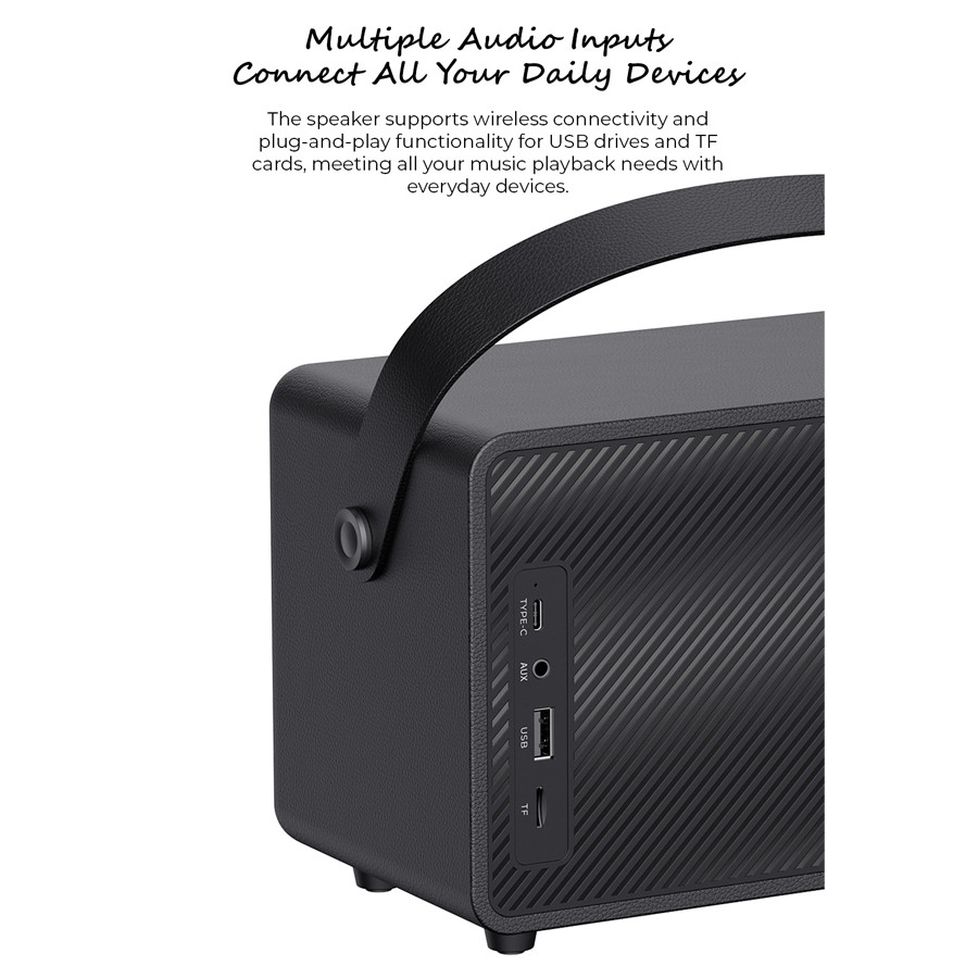 Loa Bluetooth HAVIT Classic II, BT 5.3, Công Suất 30W, Thiết Kế Retro, Âm Bass Sống Động, Nghe Đến 25H - Hàng Chính Hãng