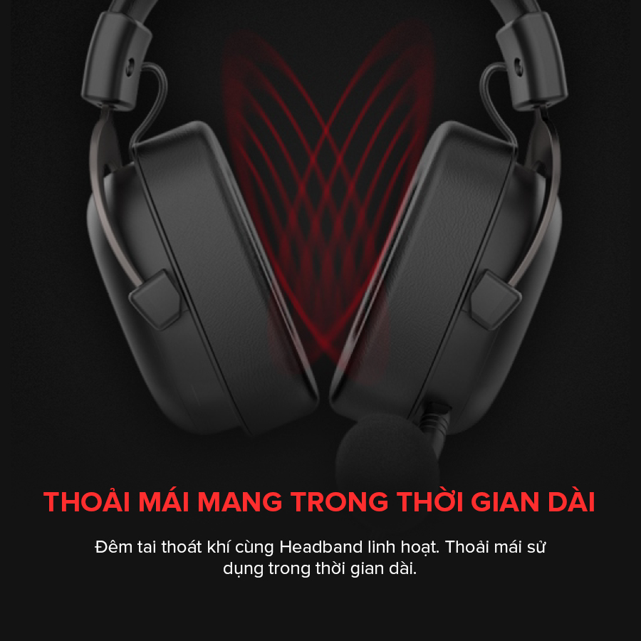 Tai Nghe Gaming Headphone HAVIT H2002D, Driver 53mm, Bề Mặt Phủ Cao Cấp, Mic Khử  - Chính Hãng BH 12 Tháng Dizigear