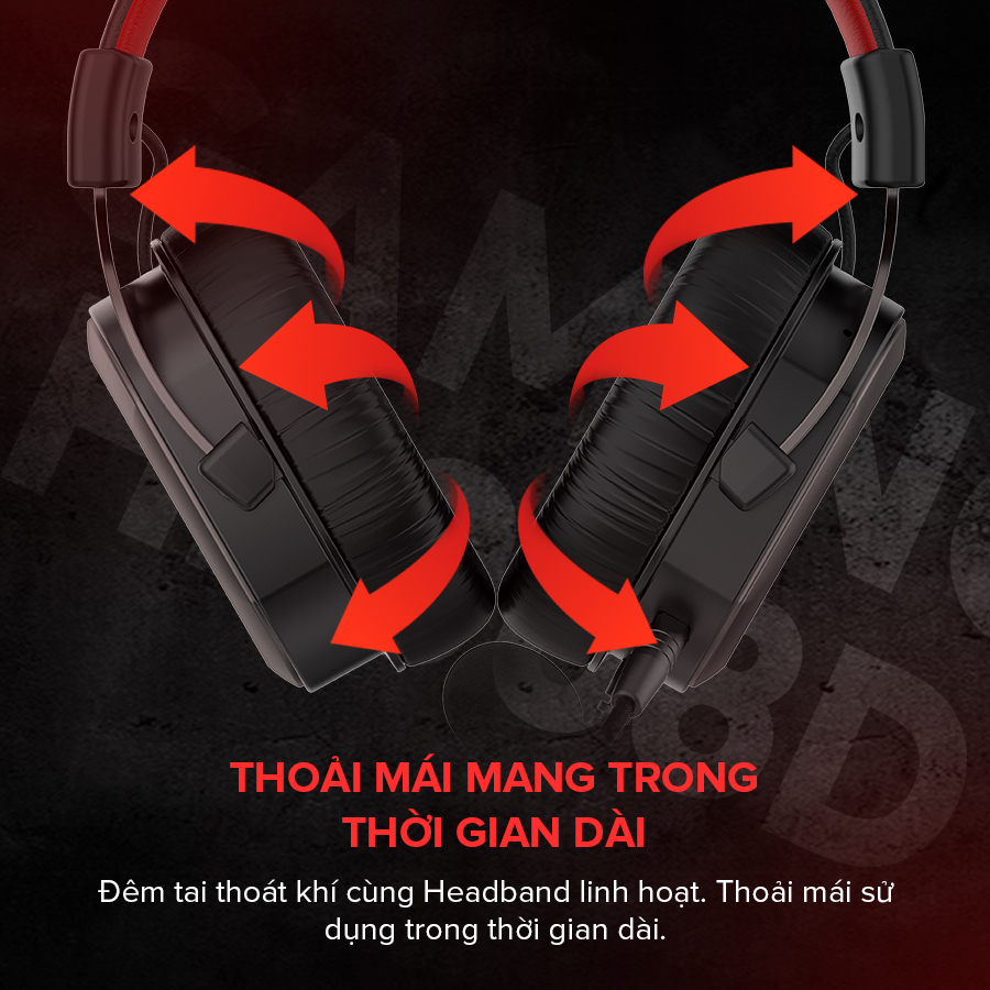 Tai Nghe Gaming Headphone HAVIT H2008D, Driver 50mm, Thiết Kế Khung Thép, Mic Khử Ồn - Chính Hãng BH 12 Tháng Dizigear