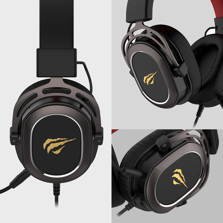 Tai Nghe Gaming Headphone HAVIT H2008D, Driver 50mm, Thiết Kế Khung Thép, Mic Khử Ồn - Chính Hãng BH 12 Tháng Dizigear