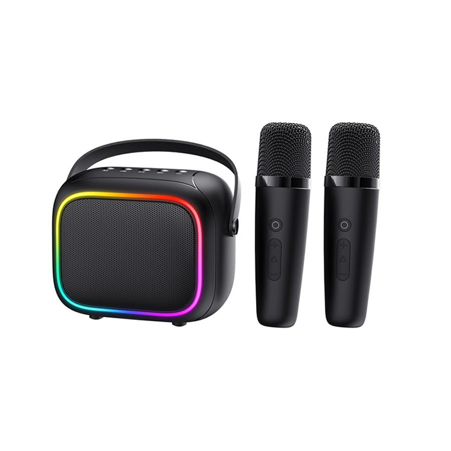 Loa Karaoke Mini HAVIT SK818, BT 5.4, Màng Loa 57mm, Công Suất 5W, Âm Thanh Sống Động, Nghe Đến 8H - Hàng Chính Hãng (2 Mic)