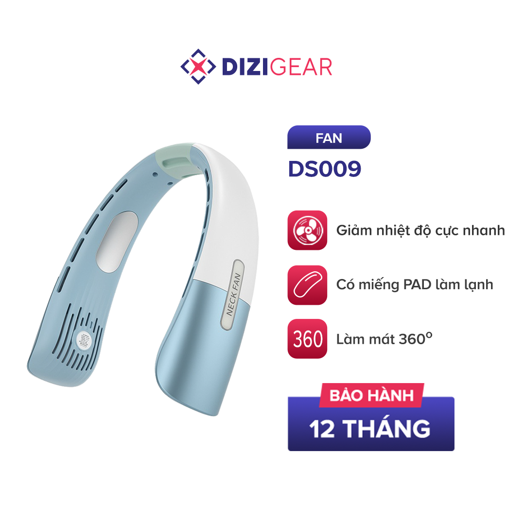 Quạt Đeo Cổ Dizigear DS009, Công suất 5W - Hàng Chính Hãng Bảo hành 12 tháng