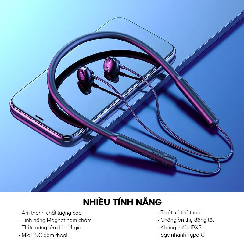 Tai Nghe Nhét Tai Bluetooth HAVIT E529BT, BT 5.0, Tích Hợp Micro, Kháng IPX5, Nghe Nhạc Đến 14h - Chính Hãng BH 12 Tháng Dizigear