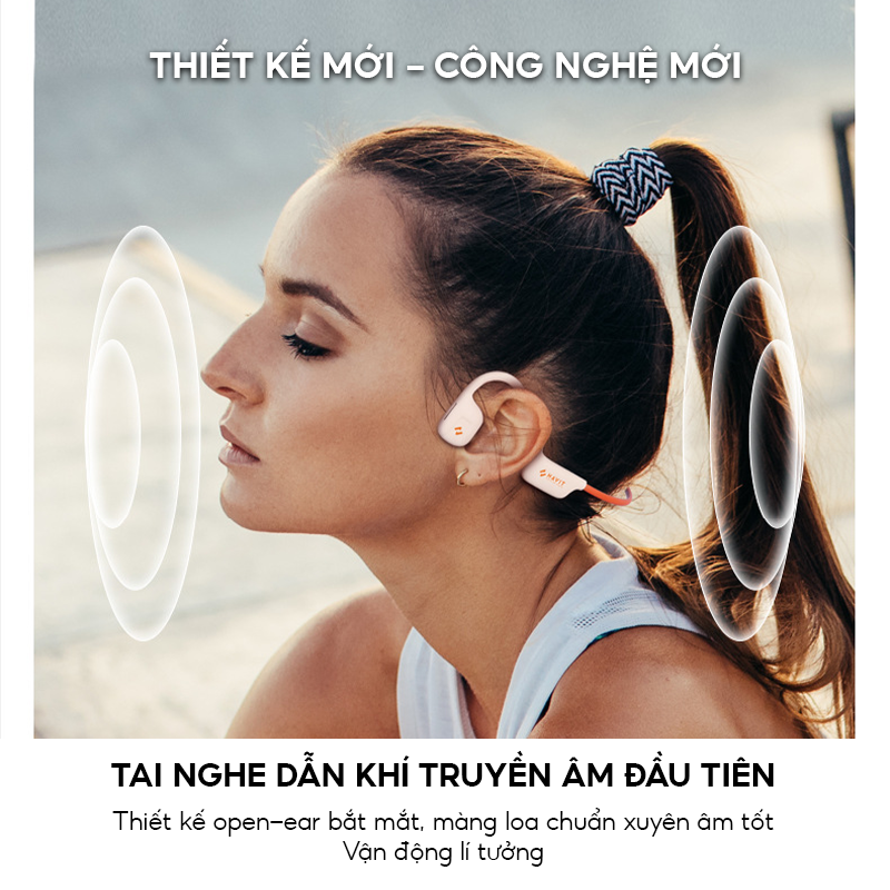 Tai Nghe Dẫn Khí Truyền Âm HAVIT FreeGo1, Thiết Kế Open-Ear, BT 5.2, Driver 16.2mm, Nghe Nhạc Đến 16H - Hàng Chính Hãng