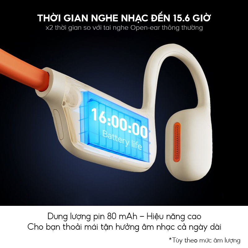 Tai Nghe Dẫn Khí Truyền Âm HAVIT FreeGo1, Thiết Kế Open-Ear, BT 5.2, Driver 16.2mm, Nghe Nhạc Đến 16H - Hàng Chính Hãng