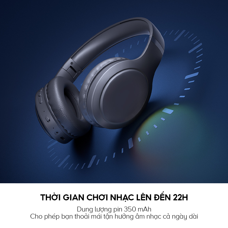 Tai Nghe Headphone Bluetooth HAVIT H633BT, Kiểu Dáng Công Thái Học, Đèn Led RGB, Nghe Đến 22H - Chính Hãng BH 12 Tháng