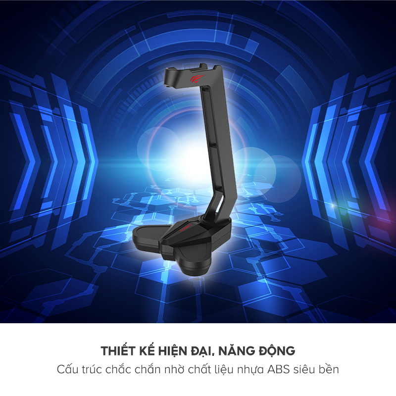 Giá Treo Gaming Headphone HAVIT HY505, Thiết Kế Chắc Chắn, Đế Cao Su Siêu Bền - Chính Hãng BH 12 Tháng Dizigear