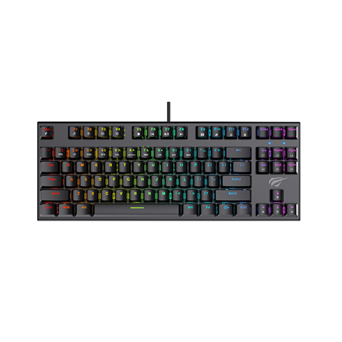 Bàn Phím Cơ Gaming HAVIT KB857L, 87 Keys, 14 Chế Độ Led Backlit Rainbow, 50.000.000 Lần Nhấn - Chính hãng BH 12 Tháng