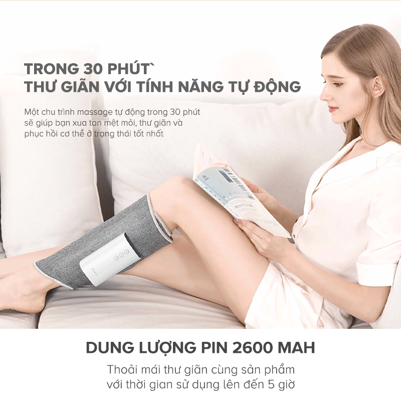 Máy Massage Bắp Chân Không Dây Havit LM1850, Massage Nén Khí & Phục Hồi Nhiệt Y Khoa - Hàng Chính Hãng Dizigear