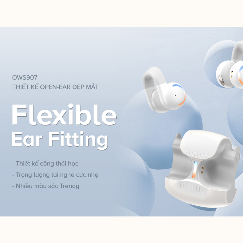 Tai Nghe HAVIT Open-ear OWS907, BT 5.3, Thiết Kế Open-ear, Công Nghệ Truyền Âm Định Hướng - Hàng Chính Hãng