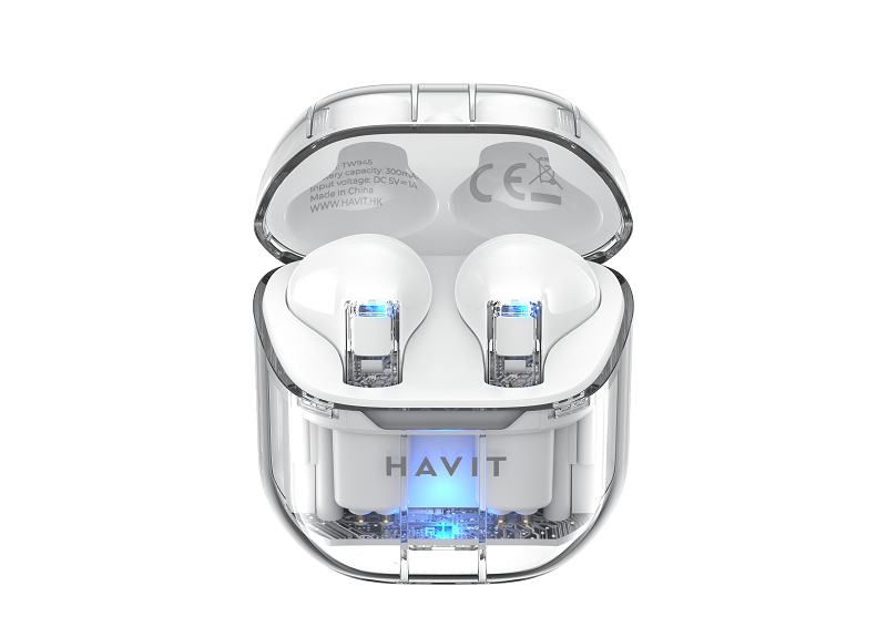 Tai Nghe TWS HAVIT TW945, Trong Suốt Transparent, BT 5.3, Gamemode 50ms, Nghe Đến 3H - Chính Hãng BH 12 Tháng Dizigear
