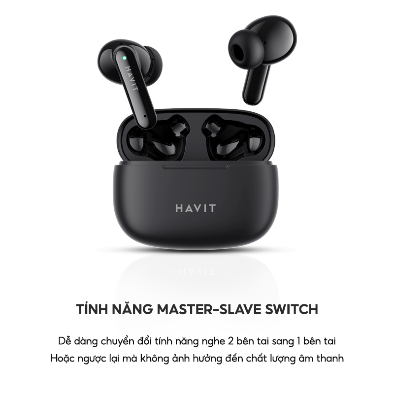Tai Nghe TWS HAVIT TW967 Pro, Phiên Bản Nâng Cấp, BT 5.3, Thiết Kế Gọn Nhẹ, Màng loa 10mm, Nghe Đến 5H - Hàng Chính Hãng