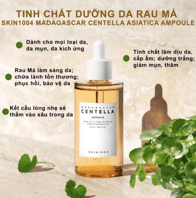 Serum chiết xuất Rau Má Trị Mụn, Phục Hồi Da Skin1004 Madagascar Centella Hàn Quốc 55ml