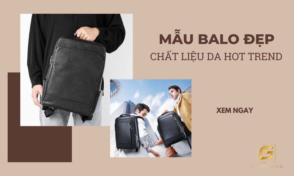 mẫu balo đẹp chất liệu da