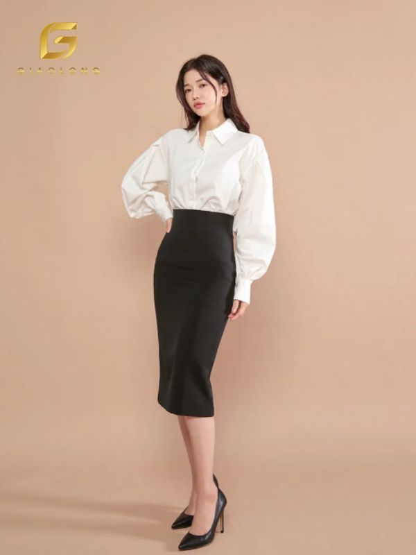 Phối đồ cùng chân váy dài
