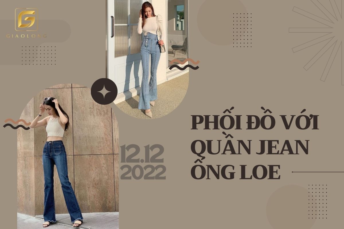 phối đồ với quần jean ống loa